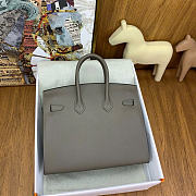 Hermes Birkin 25 Silver Hardware in Gray Color - 3