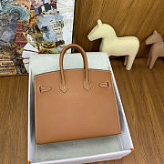Hermes Birkin 25 Silver Hardware in Brown Color - 2