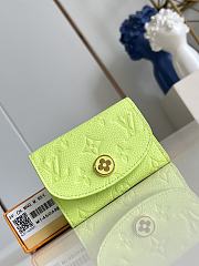 LOUIS VUITTON | Rosalie Coin Purse Monogram Empreinte Leather Zesty Lime - 1