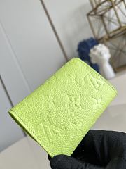 LOUIS VUITTON | Rosalie Coin Purse Monogram Empreinte Leather Zesty Lime - 6