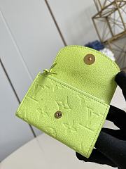LOUIS VUITTON | Rosalie Coin Purse Monogram Empreinte Leather Zesty Lime - 3