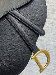 Dior Saddle Bag Black Grain Leather size 25.5x20x6.5cm  - 3