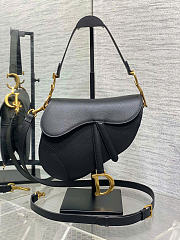 Dior Saddle Bag Black Grain Leather size 25.5x20x6.5cm  - 2