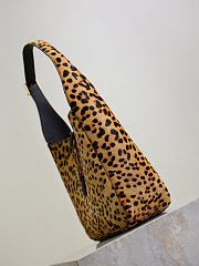 YSL | LE 5 À 7 supple small in pony hair leather beige and black - 5