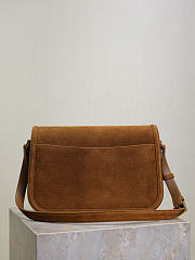 YSL | SAINT LAURENT Solferino medium suede shoulder bag in brown  - 6