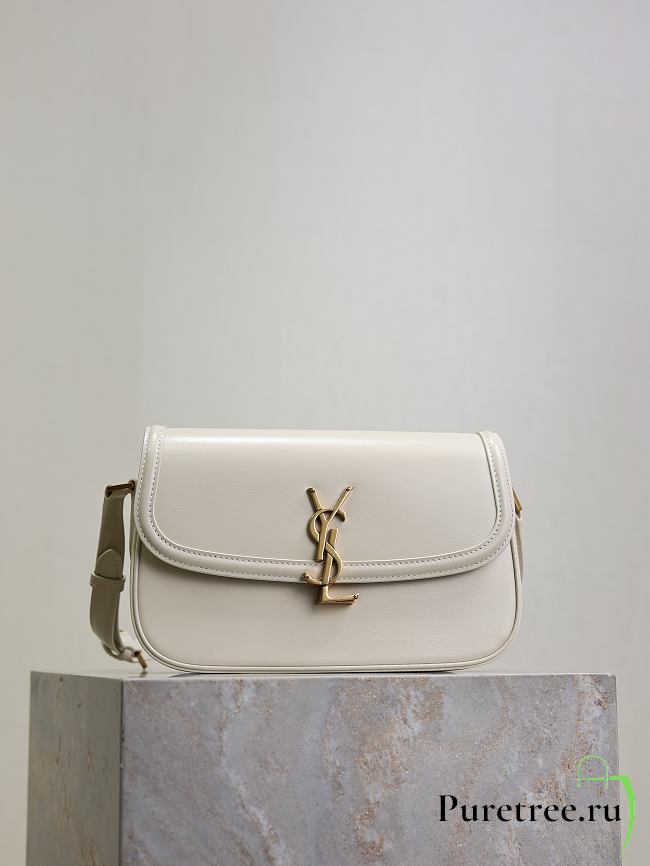 YSL | Small Solferino Bag Leather In White - 1