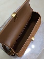 YSL | SAINT LAURENT Solferino small suede shoulder bag in brown - 5