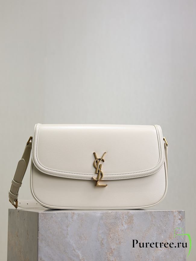 YSL | Medium Solferino Bag Leather In White - 1