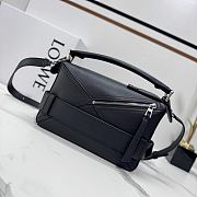 LOEWE | Small Puzzle Biker bag in shiny calfskin Black - 5