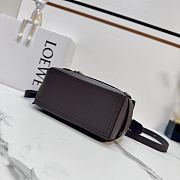 LOEWE | Small Puzzle Biker bag in shiny calfskin Brown - 3
