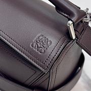 LOEWE | Small Puzzle Biker bag in shiny calfskin Brown - 6