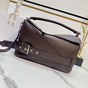 LOEWE | Large Puzzle Biker bag in shiny calfskin Brown - 1