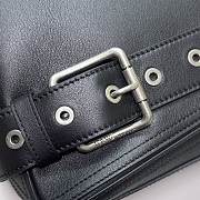 LOEWE | Large Puzzle Biker bag in shiny calfskin Black - 2
