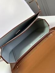 LOEWE | Goya bag in silk calfskin Brown - 6