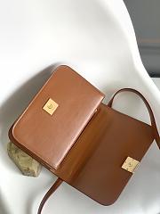 LOEWE | Goya bag in silk calfskin Brown - 4