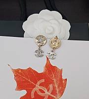 Chanel two-color round five-pointed star earrings - 4