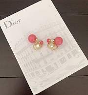 Dior pink large and small pearl earrings - 2