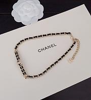 Chanel black leather necklace - 5