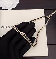 Chanel black leather necklace - 4