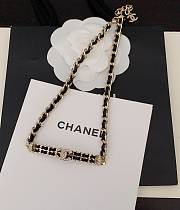 Chanel black leather necklace - 2