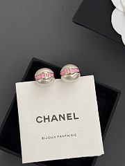 Chanel pink pearl earrings - 6