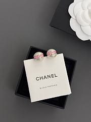 Chanel pink pearl earrings - 4