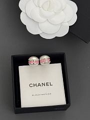 Chanel pink pearl earrings - 2
