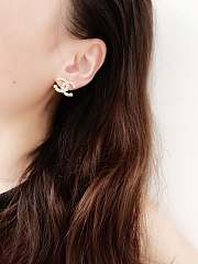 Chanel pearl double C earrings - 6
