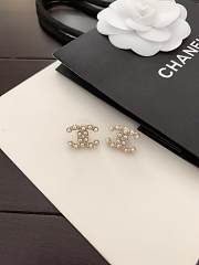 Chanel pearl double C earrings - 4
