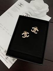 Chanel pearl double C earrings - 2
