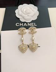 Chanel full diamond heart earrings - 6