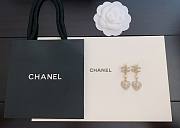 Chanel full diamond heart earrings - 3