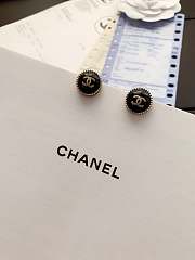 Chanel Popular round black earrings - 6