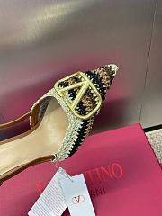 Valentino Logo Metal Buckle Pointed-Toe High-Heel 8 cm - 4