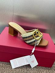 Valentino Logo Metal Buckle Block High heels 6cm - 4