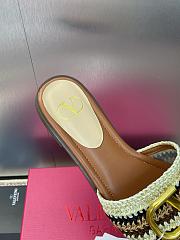 Valentino Logo Metal Buckle Block Sandals  - 6