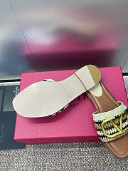 Valentino Logo Metal Buckle Block Sandals  - 5