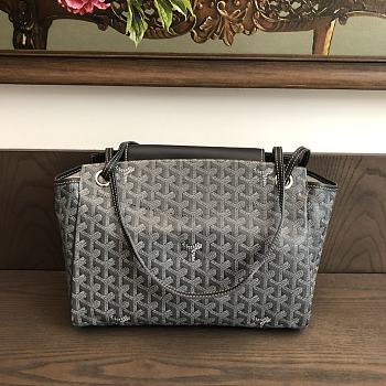 GOYARD | Goyardine Rouette PM Shoulder Bag Leather Gray
