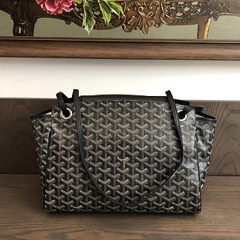GOYARD | Goyardine Rouette PM Shoulder Bag Leather Black