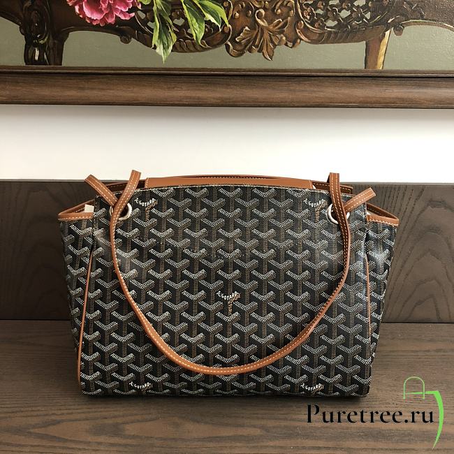 GOYARD | Goyardine Rouette PM Shoulder Bag Leather Brown - 1