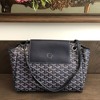 GOYARD | Goyardine Rouette PM Shoulder Bag Leather Navy Blue