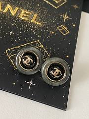 Chanel three-dimensional ring crystal sugar letter earrings - 1