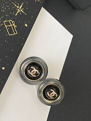 Chanel three-dimensional ring crystal sugar letter earrings - 6