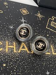 Chanel three-dimensional ring crystal sugar letter earrings - 2