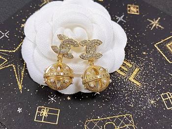 Chanel Pearl Braided Mesh Stud Earrings