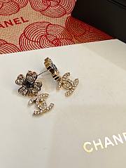 Chanel Four-leaf Clover Five-pointed Star Double C earrings  - 4