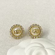 Valentino full diamond pearl earrings - 3