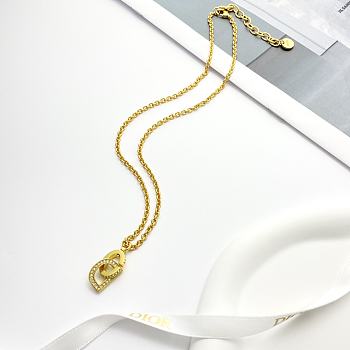 Dior 3D rhinestone lettering necklace