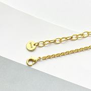 Dior 3D rhinestone lettering necklace - 6