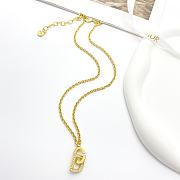 Dior 3D rhinestone lettering necklace - 5